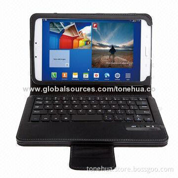Hot Sale Wireless Bluetooth Keyboard Case Stand for Samsung Galaxy Tab 3, 8.0 T3110